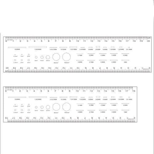 Gauge Point Gauge Transparent Film Stain Card Comparison Card Stain Crack Contrast PET contrast ruler