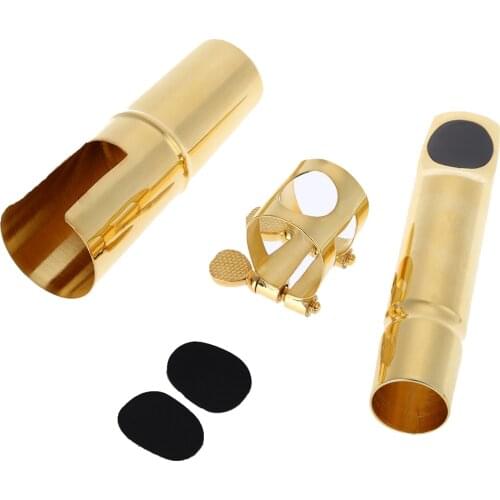 Jazz Alto Sax Saxophone 7C Mouthpiece Metal with Mouthpiece Patches Pads Cushions Cap Suitable for professional saxophonists