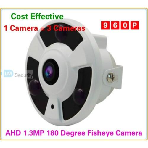 Lihmsek New 1.5mm 180 degree Fish-eye lens CCTV AHD Camera Portable 1.3MP AHD Fisheye Camera with IR Night Vision 30meters
