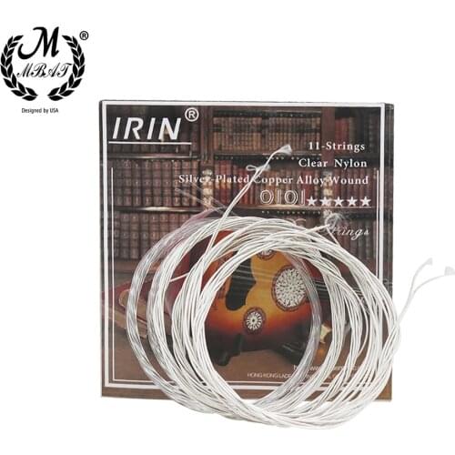 M MBAT High Quality 11Pcs/Set Turkey Oud Arab Lute Strings Clear Nylon Silver Plated Copper Alloy Wound String Accessories O101