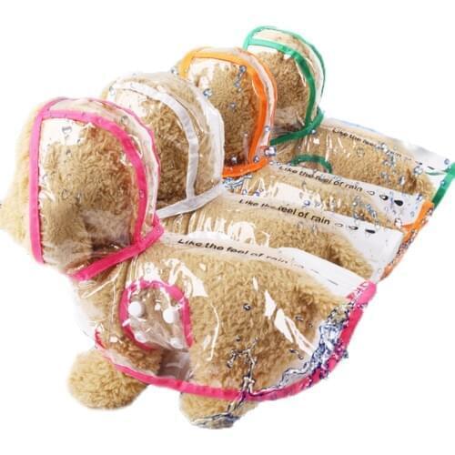 New Mini Pet Jacket For Rain Dog Transparent Raincoat Adjuastable Waterproof Coat For Small Medium Large Dogs Hooded Windproof