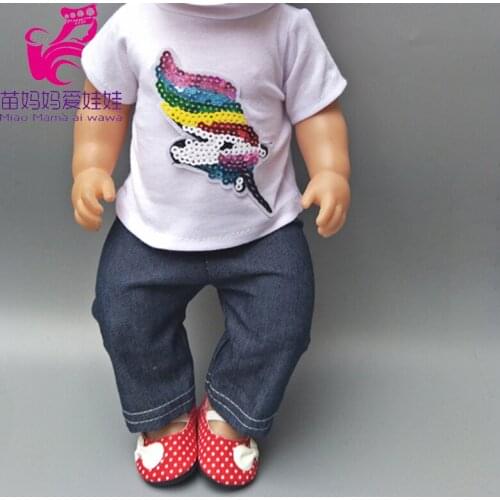 Bebe born doll clothes T- shirt pants for 18" dolls outfit for 18 inch girl dolls outwear baby girl gifts