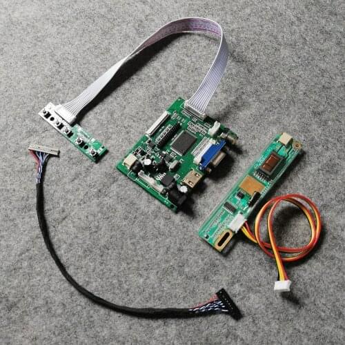 Panel controller drive board DIY kit LVDS 20-Pin LCD display VGA+AV 1CCFL For FLC38XGC6B/FLC38XGC6T/NA19026 matrix 1024*768