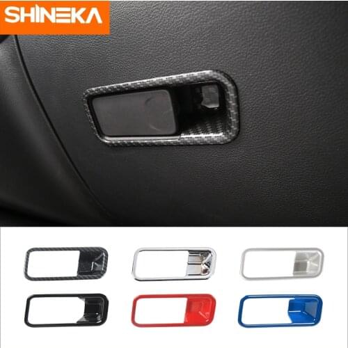 SHINEKA Car Interior for Jeep Renegade 2016-2019 Copilot Armrest Storage Box Handle Door Bowl Cover For Jeep Compass 2017