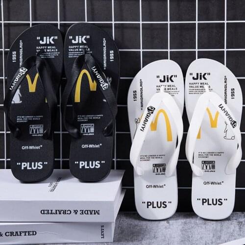 Home travel flip-flops male fashion couple Korean version of non-slip deodorant sandals non-slip wear beach shower slippers
