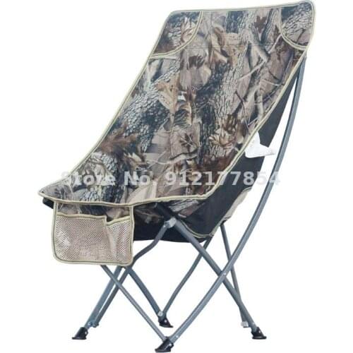 Outdoor Leisure Beach Chair Folding Portable Back Fishing Chair Sketching Chair Super Light Camping Chair Moon Chair