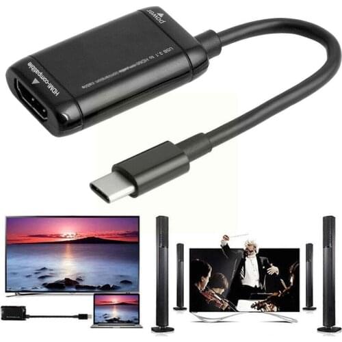 USB-C Type C to HDMI-compatible Splitter with Power C Type 3.1 to Function USB Converter Port Female For Android Phone Male N9M0