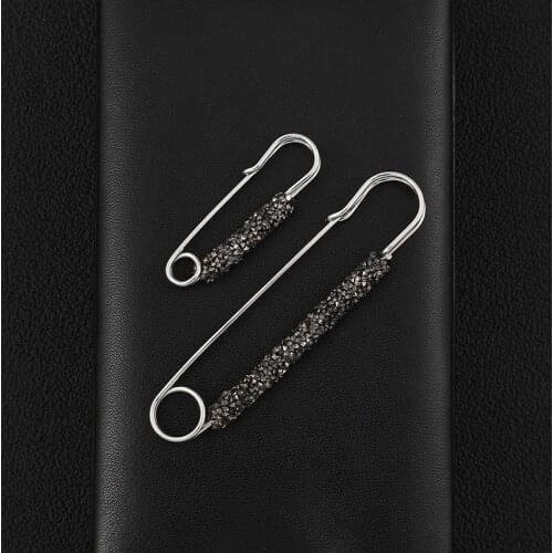 Rhinestone Collar Pins Brooch Fashion New Mens Shirt Womens Clothing Accessories Jewelry Collars Paper Clip Necktie Bar