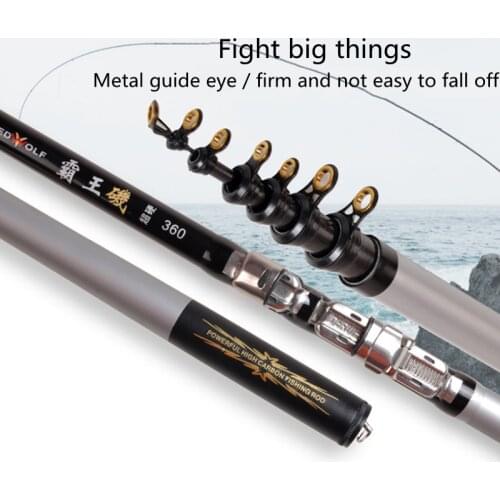 Telescopic carbon fishing rod 2.7m 3.6m 4.5m 5.4m 6.3m ultralight rock fishing rod portable rotating travel fishing rod