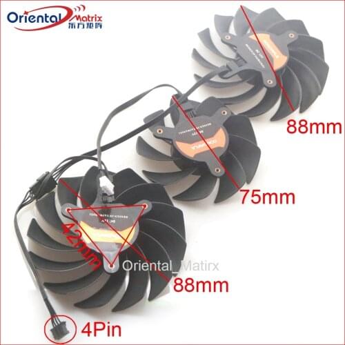88mm 75mm DC12V 4Pin VGA Fan For COLORFUL RTX3080 3070 3060ti 3060 iGame Ultra Graphics Card Cooling Fan