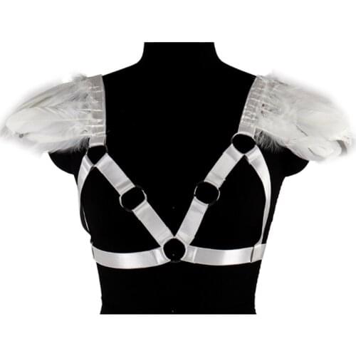 Suspenders Belt Womens Belt For Stocking Rock Stylish Gothic Womens Underwear Nature Feather Rave Costume Erotic Lingerie