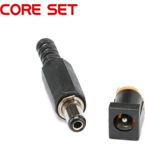 10pcs DC-012 DC Power Kit Plug Male / Female DC Power Jack Socket Connector 5.5X2.1mm 2.1 socket Round the needle