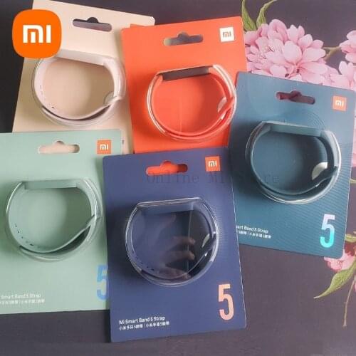 100% Original Xiaomi Mi Band 5 Strap Silicone Bracelet Mi band5 Green Strap Wrist XiaoMi Mi Band 5 Replacement Silicone Straps
