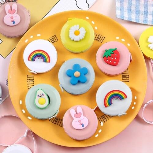 150cm Mini Cartoon Double Sided Retractable Ruler Cute Animals Measuring Tape Measure Sewing Measuring Instruments