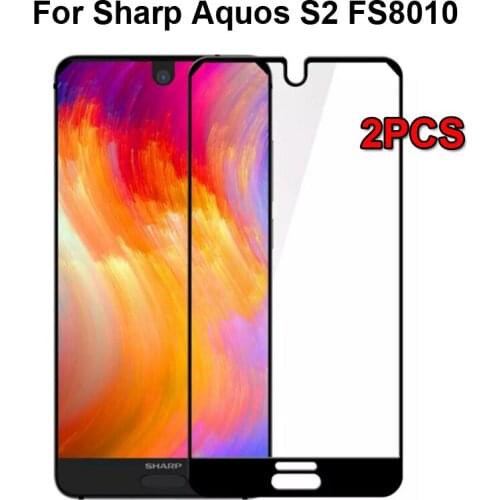 2PC Tempered Glass For Sharp Aquos S2 Full Cover High Quality 9H film Explosion-proof Screen Protector For Sharp Aquos S2 FS8010