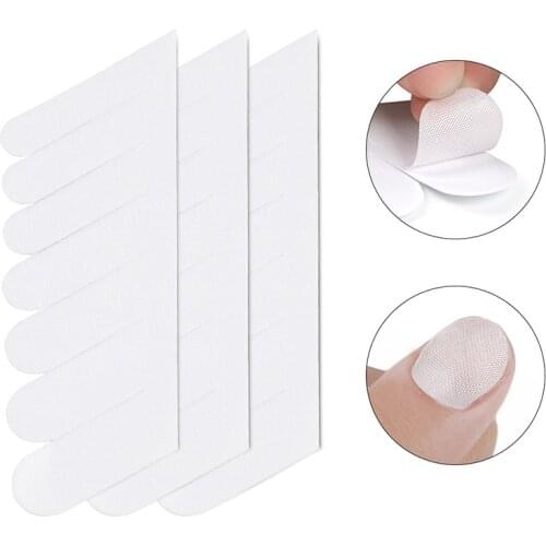 3Pcs Silk Fiber Builder Wrap Nail Form Nail Art UV Gel Extension Building Protector Nail Form White Non-Woven Silks Manicure Tip