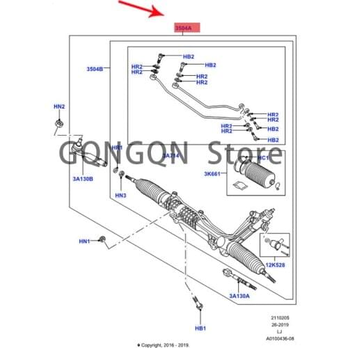 CAR steering gear 2002 -2012lan dro ve rra nge rov er gear assembly-steering, power steering rack and pinion, steering gear asse