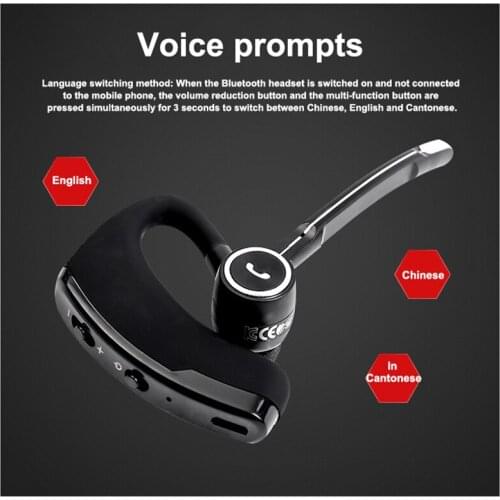 Bluetooth V4.1 V8S Business Bluetooth Headset Wireless Earphone Car Phone Handsfree MIC Music for iPhone Xiaomi Samsung huawei