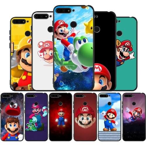 Supermario black Silicone Phone Case For honor 30 20 Pro 8 8X 9 10 20 Lite Mate 10 20 30 Lite Pro cover