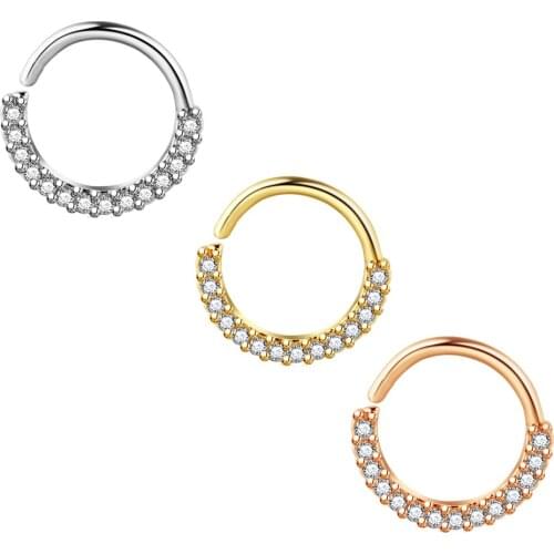 Cz Hoop Cartilage Earring Helix Tragus Daith Conch Rook Snug Helix Tragus Ear Piercing Jewelry Septum Nose Rings Tragus