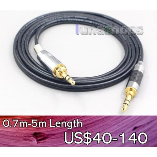 LN007121 2.5mm 4.4mm XLR Black 99% Pure PCOCC Earphone Cable For Audio-Technica ATH-pro500mk2 PRO700MK2 PRO5V M50 M50RD