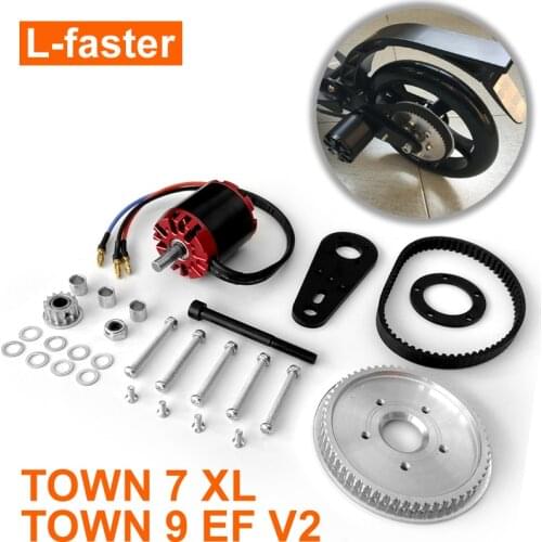 L-faster Town 7XL Electric Scooter Conversion Kit Customized Belt Drive For PU Wheel DIY High Speed Electric Kickscooter Motor