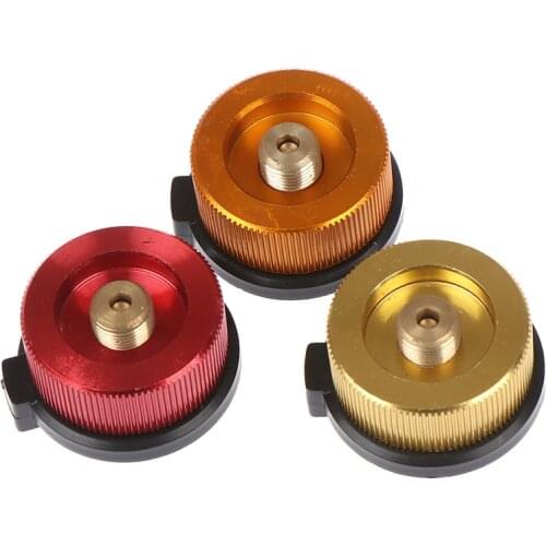 Camping Hiking Stove Adaptor Split Type Furnace Converter Connector Outdoor Auto-off Gas Cartridge Tank Cylinder Adapter