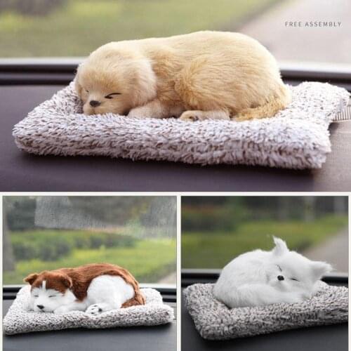 Creative car decoration simulation dog cat activated carbon car bamboo charcoal bag car bamboo charcoal plush toy jewelry
