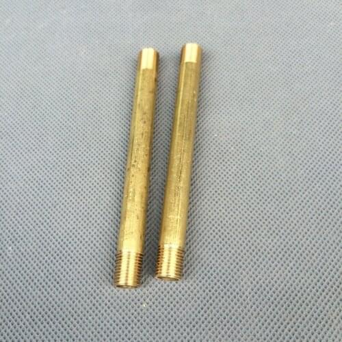 10cm brass straight tube with M10 screw on both sides threaded straight hollow tube lighting accessories