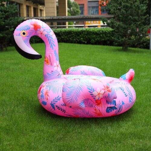 Summer adult tropical rainforest flamingo water inflatable mount inflatable floating row swimming ring floating bed