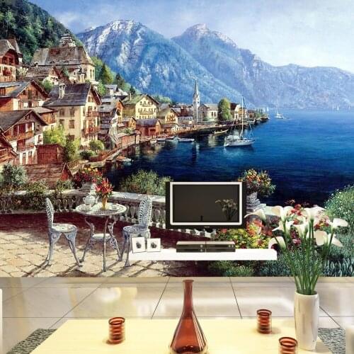 Love Sea Natural Scenery Murals House 3d wall photo mural wallpaper for living room background 3d wall mural Papel Murals