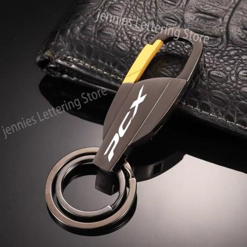Metal keychain carabiner key ring with custom lettering for 150 honda pcx 125 2019 2018 accessories