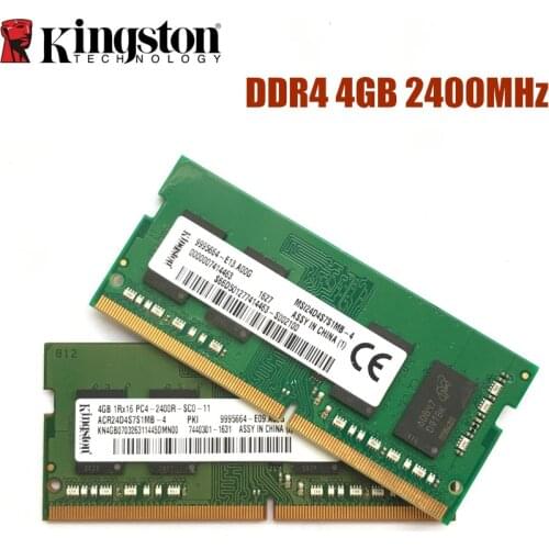 Kingston DDR4 4G Laptop Memory RAM 4GB PC4 2400 Memoria DRAM Stick for Notebook 100% Original Free shipping
