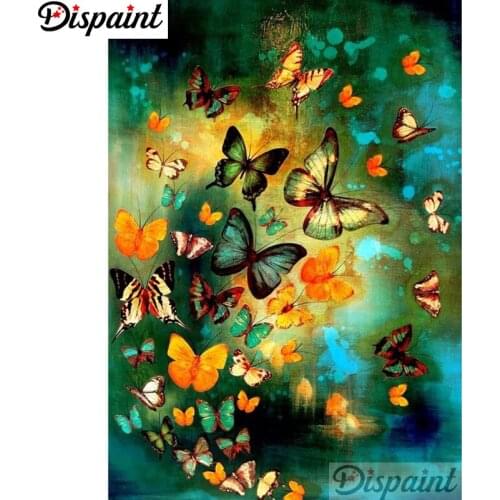 Dispaint Full Square/Round Drill 5D DIY Diamond Painting "Animal butterfly" Embroidery Cross Stitch 5D Home Decor A11487