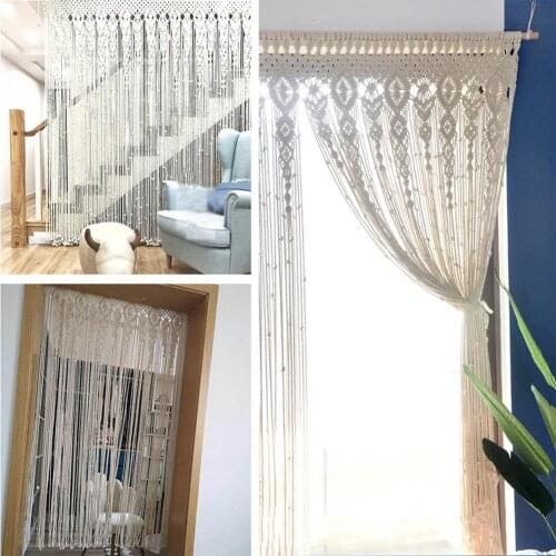 Wall Hanging Curtain Boho Door Window Hanging Curtain Woven Tapestry Wall Decor For Apartment Bedroom Living Room Wedding Party