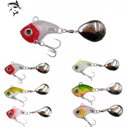 New Metal Mini VIB With Spoon Fishing Lure 6g10g17g25g 2cm Fishing Tackle Pin Crankbait Vibration Spinner Sinking Bait