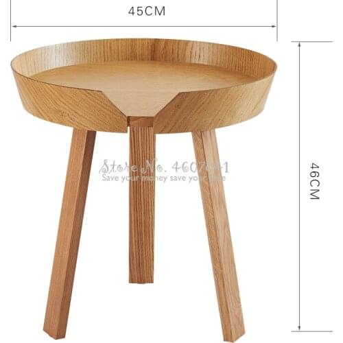 NEW Northern Europe small coffee table size combination of simple solid coffee small round table sofa edge several small Huxing