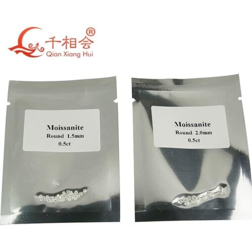 IJ white color 0.9mm to 2.9mm small size synthetic moissanite round shape loose stone made by SIC
