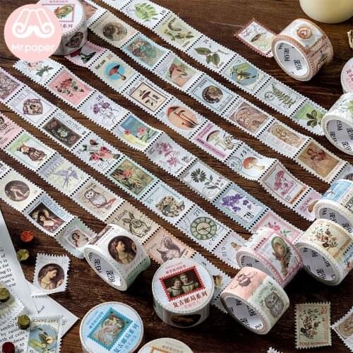 Retro Post Office Factory Bullet Diary Stamp with Scrapbook Decoration Sticker Masking Tape Easy to Tear