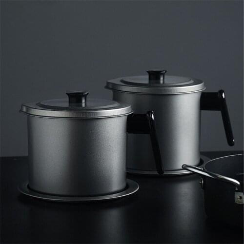 304 Stainless Steel Lard Tank Large Capacity Storage Tank Kitchen Household Cooking Oil bottle Filter Residue Tank