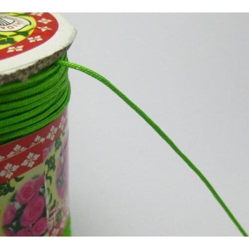 100 Meters Green String Chinese Knot Cord Synthetic Silk Jewelery Cord 0.8mm