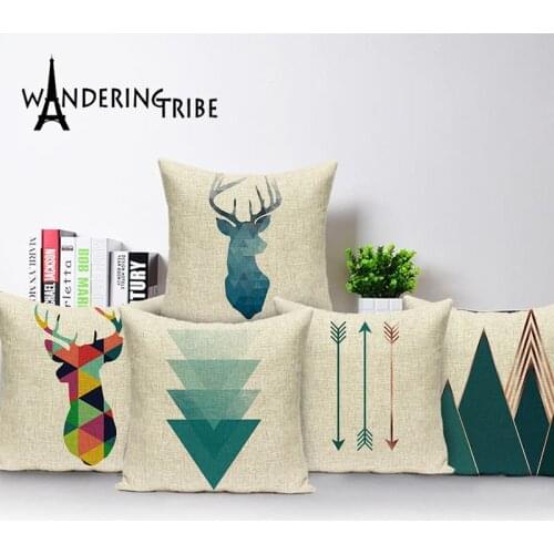 Nordic Decorative Pillows Geometric Animal Cushions Home Decor Flamingo Pineapple Scandinavian Style Cojin Nordic Cushion Cover