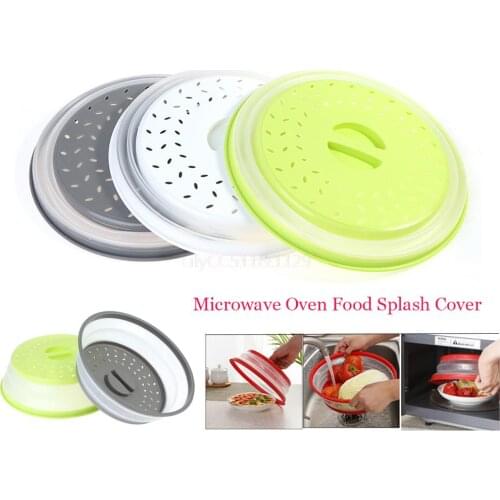 Microwave Oven Food Splash Cover Vented Collapsible Cover Multi-functional Silicone Folding Fresh Cover Food Dust Cover