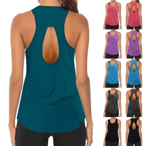 Sports Running Shirts Sleeveless Women Yoga Vest Gym Wortout Mesh Back Singlet Female Athletic Fitness Backless Tank Tops Crop