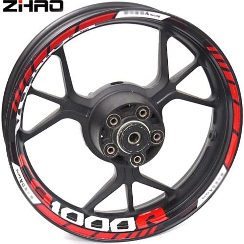 For Honda CB1000R CB 1000R Motorcycle Reflective Wheel Rim Stripe Decal Sticker Front Rear Decal Full Set