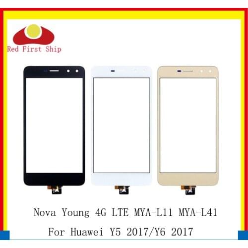 10Pcs/lot For Huawei Nova Young 4G LTE / Y6 2017 / Y5 2017 MYA-L11 Touch Panel Sensor Digitizer Front Glass Y5III Touch Screen
