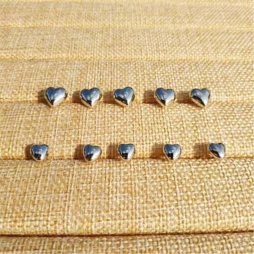 100 Pieces/lot Silver Color Heart Stud Earring Jewelry Accessories 7.5 10 Mm DIY Wholesale Findings & Components In Bulk