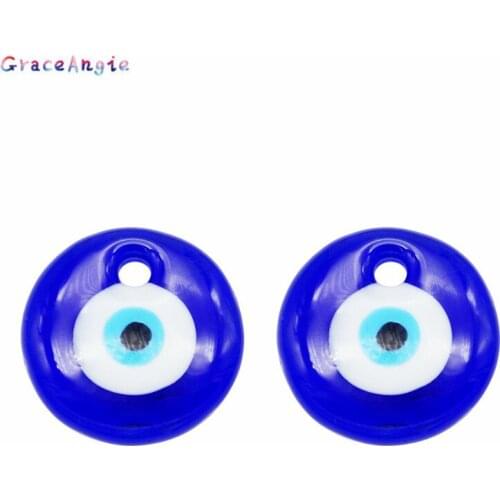 2PCS Turkish Blue Evil Eye Beads Charms 30*6MM Necklace Pendant Vintage Jewelry 1pc Necklace Earrings Bohemia Evil Eye Gift Blue