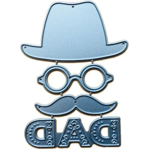 203F Hat Dad Metal Cutting Dies Stencil Scrapbooking DIY Album Stamp Paper Card Embossing Decor Craft