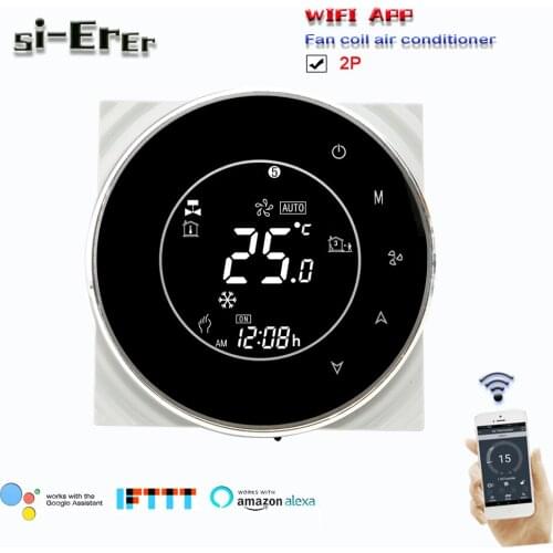 2P Central air conditioning temperature control-WIFI thermostat temperature cool heat for Accurate 0.5 degree,95-240VAC